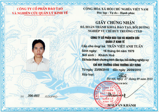 Chỉ huy trưởng Công trường.